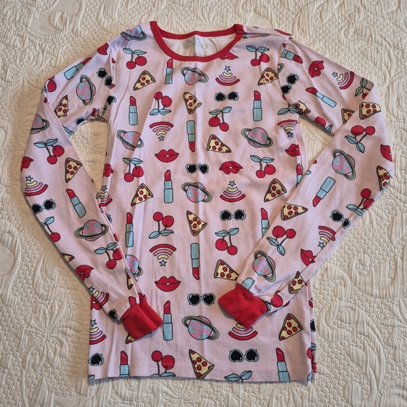 Children's Place girls size 14 long sleeve pajama set pink with cute print VGUC - Picture 2 of 8